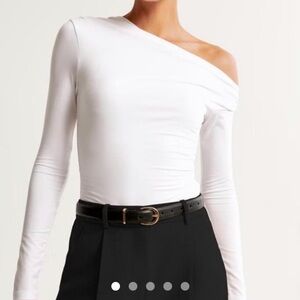 Abercrombie & Fitch White Off Shoulder Bodysuit